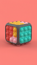 Pop bubble fidget cube