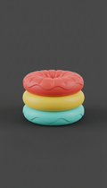 Stackable squeeze donut