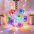 LED Keyboard Keychain Fidget Toys Crystal Clicker Sensory Toy