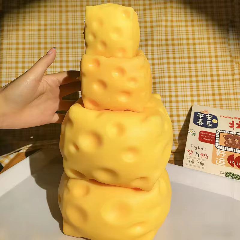 Giant Cheese Squeeze Stress Relief Toy