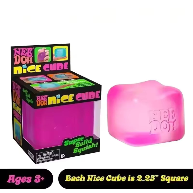 Schylling Needoh pizza Sensory Fidget Cube Stress Relief Squishy Cube Anti-Anxiety Squeeze Toy